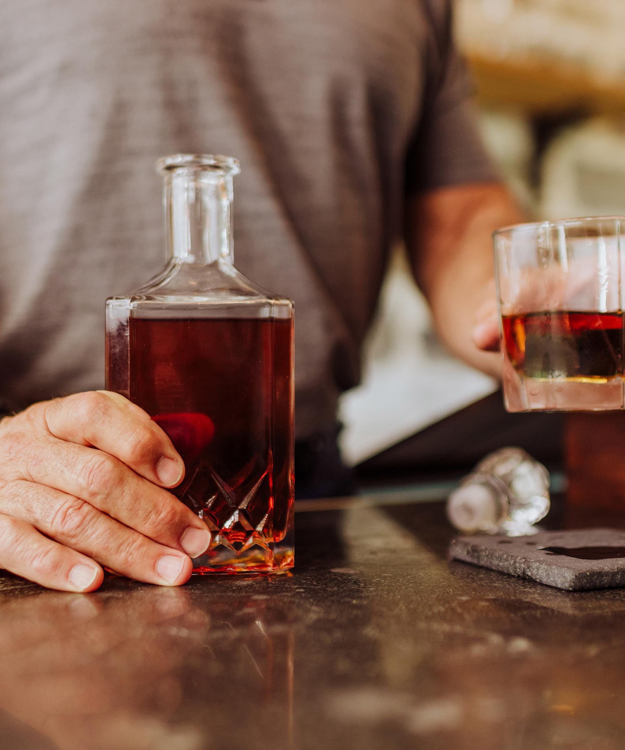 Whiskey Box Gift Set with Decanter