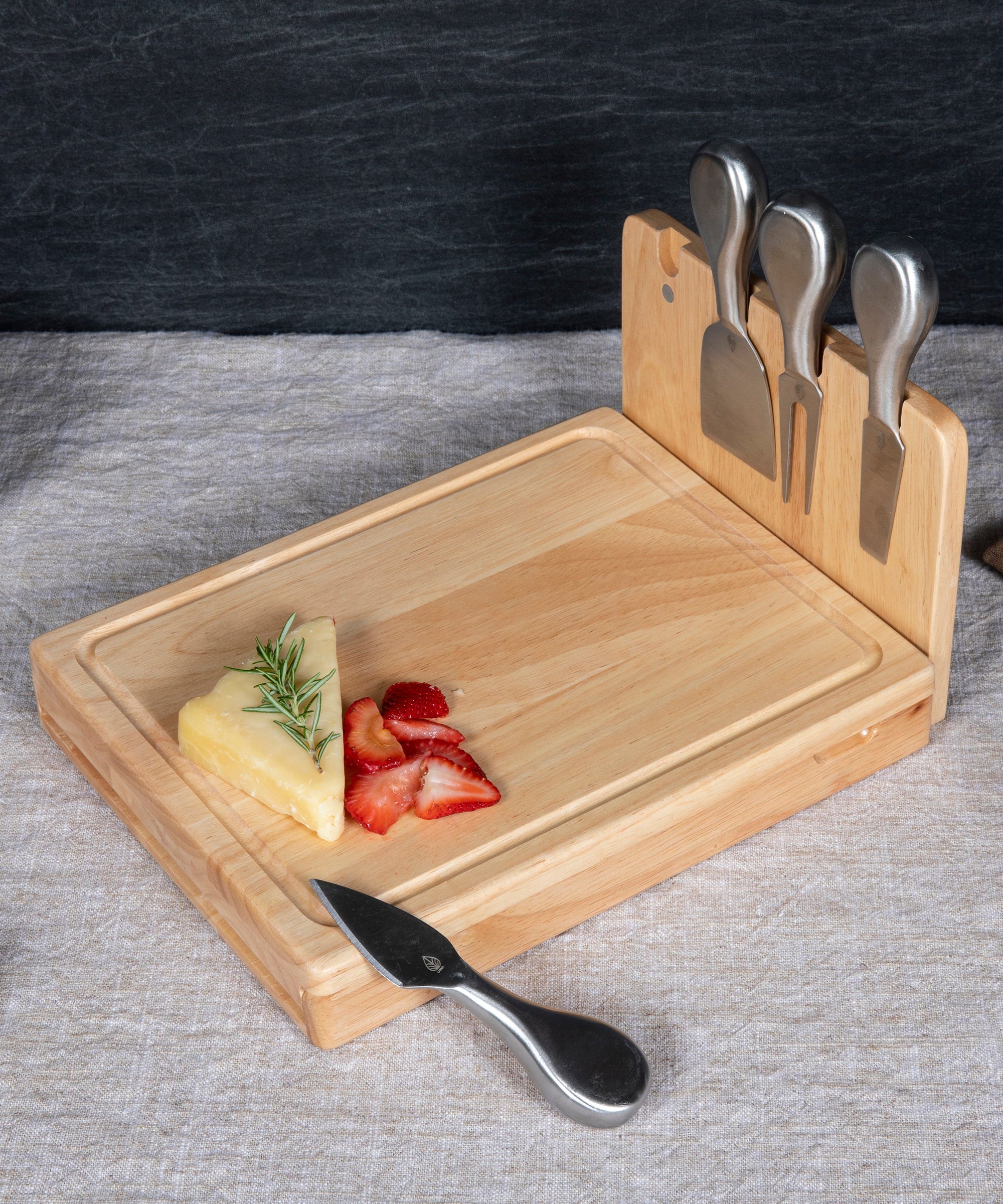 Asiago Cheese Cutting Board & Tools Set