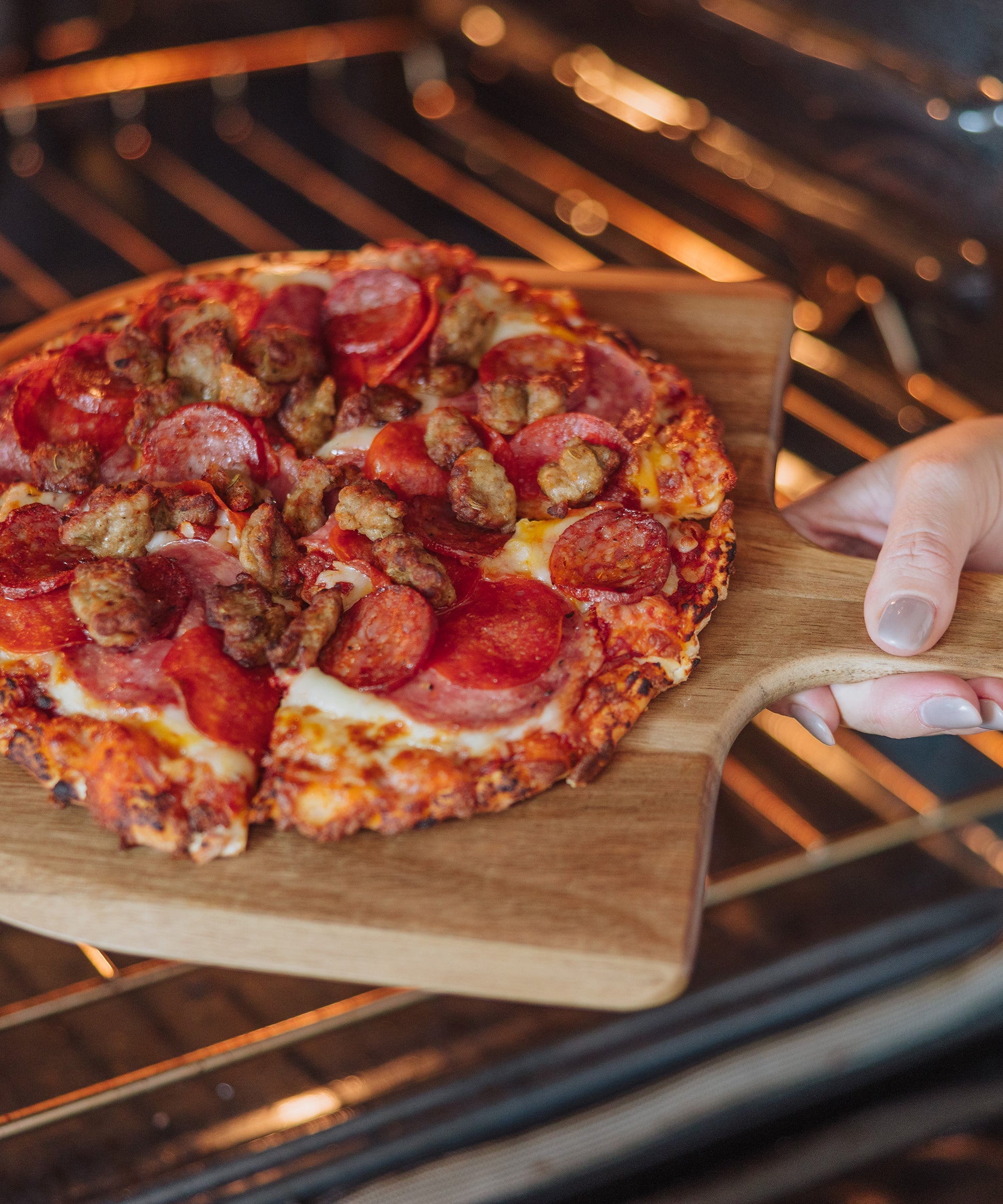 Acacia Personal Pizza Peel Serving Board Paddle Set of 2