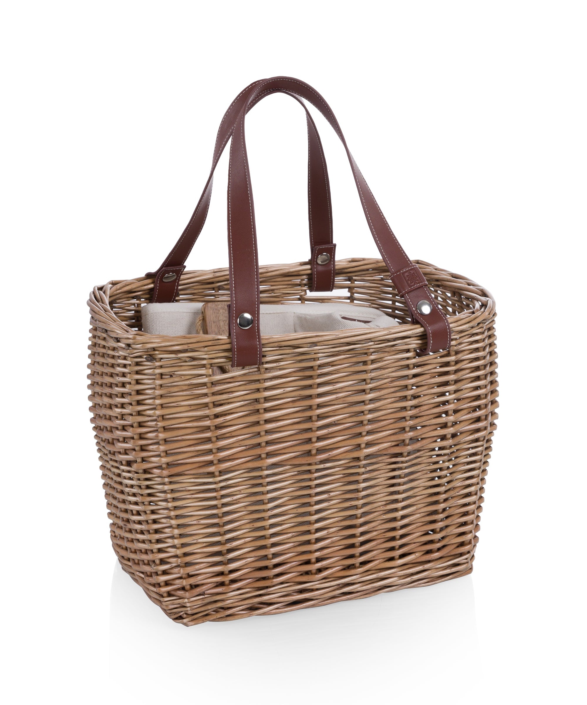 Terrabella Earth Friendly Handwoven Picnic Basket Set for 2