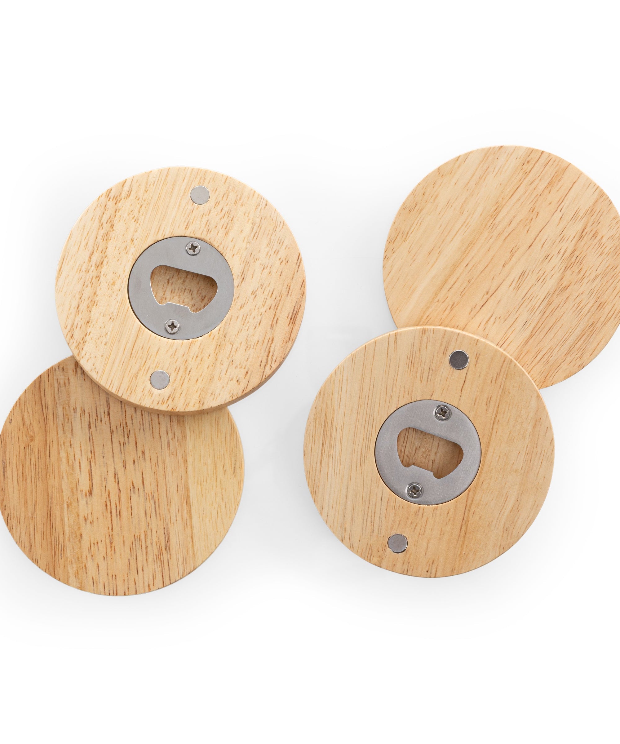Coasters with Bottle Openers Set of 4