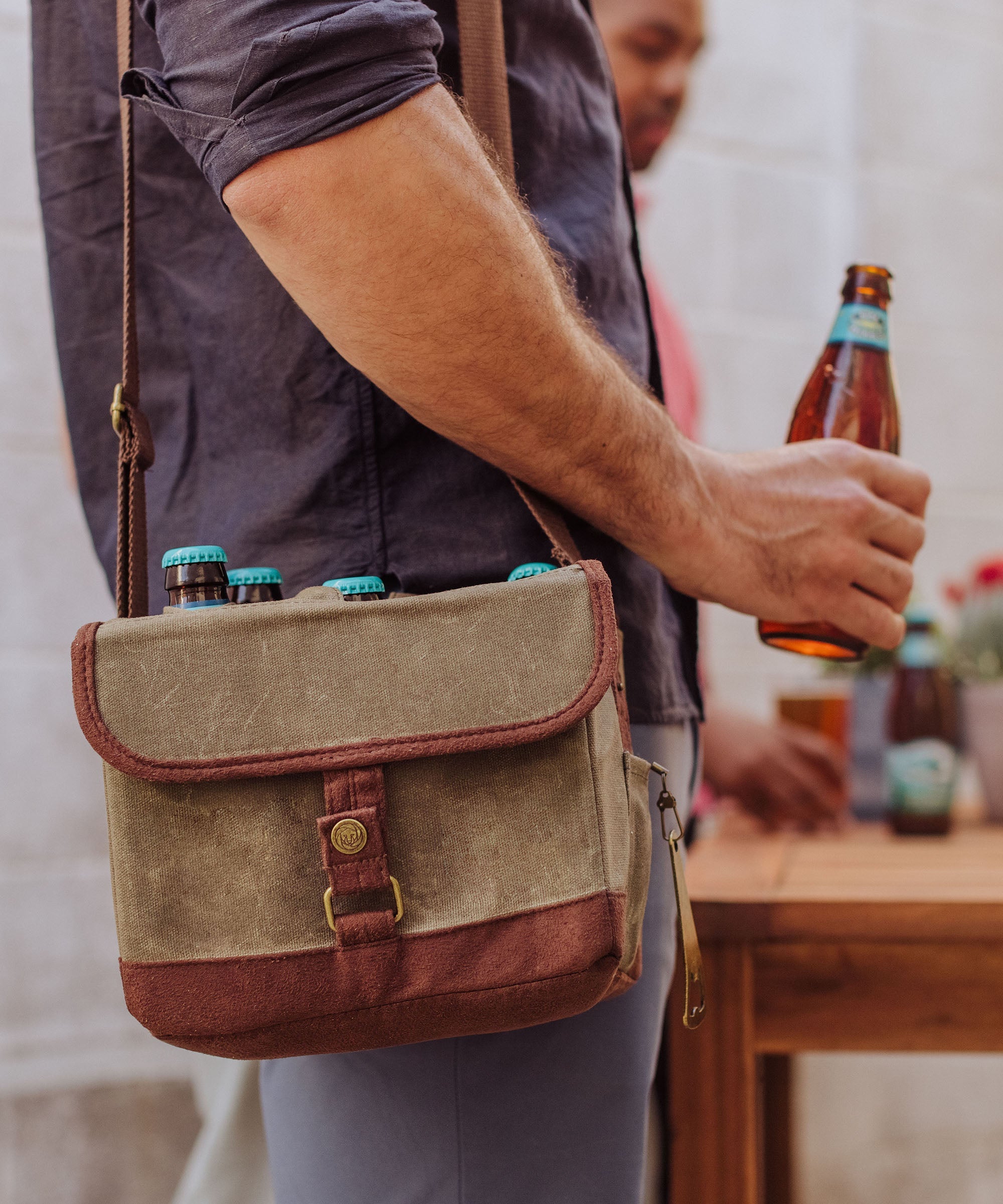Beer Caddy Cooler Tote with Opener