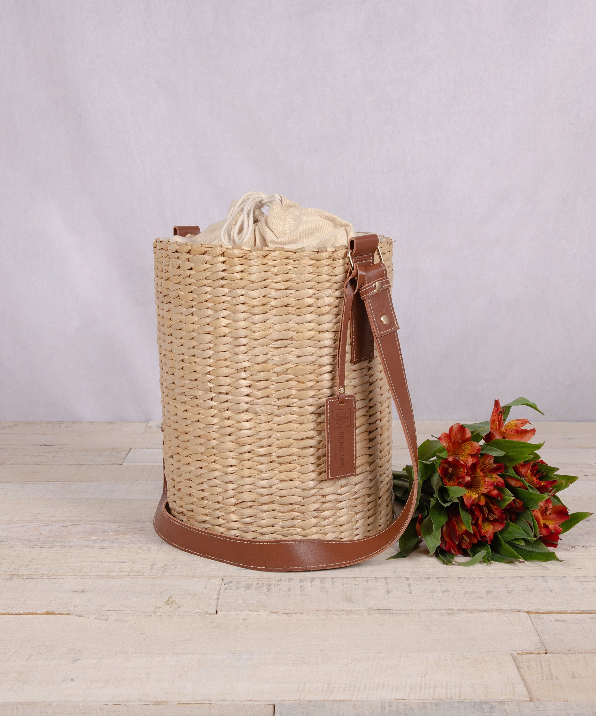 Palermo - Rush Insulated Bucket Tote with Leather Straps
