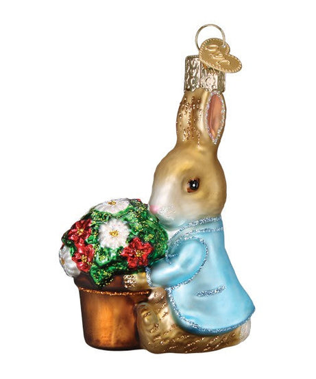 Peter Rabbit With Flower Pot Ornament - Grazingbelles