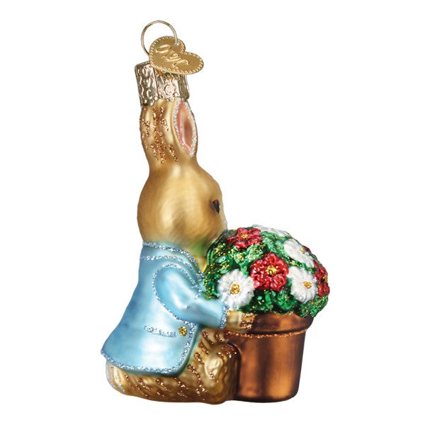 Peter Rabbit With Flower Pot Ornament - Grazingbelles