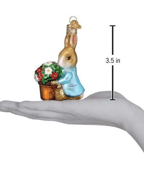 Peter Rabbit With Flower Pot Ornament - Grazingbelles