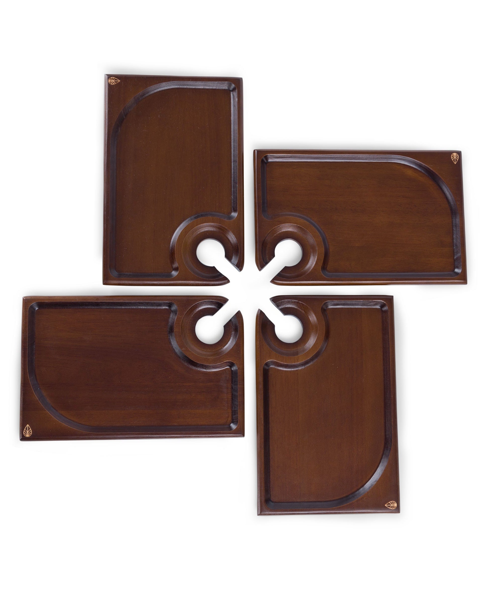Rectangle Wine Appetizer Plate Set of 4
