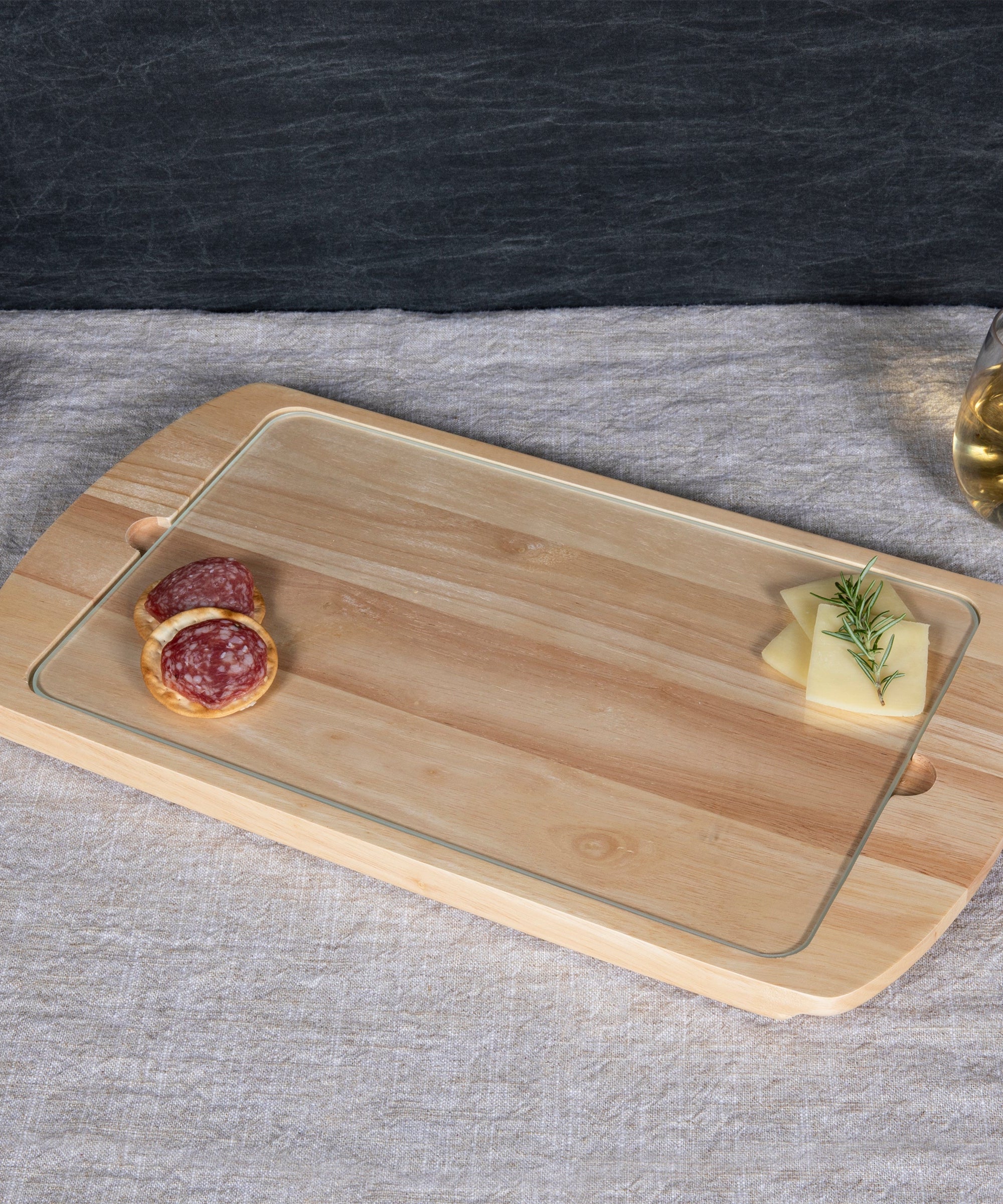 Billboard Glass Top Serving Tray