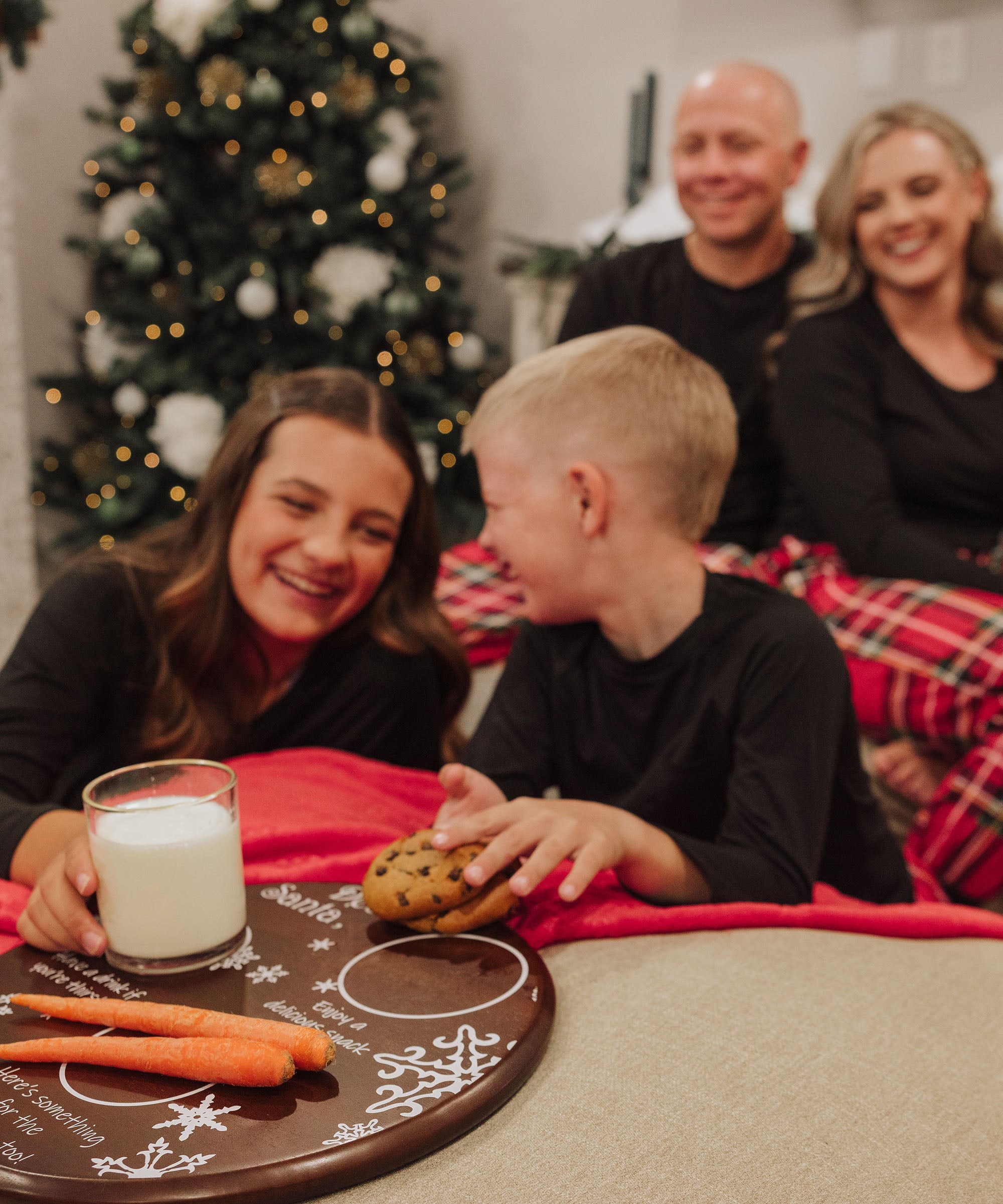 Dear Santa Milk & Cookies Serving Tray