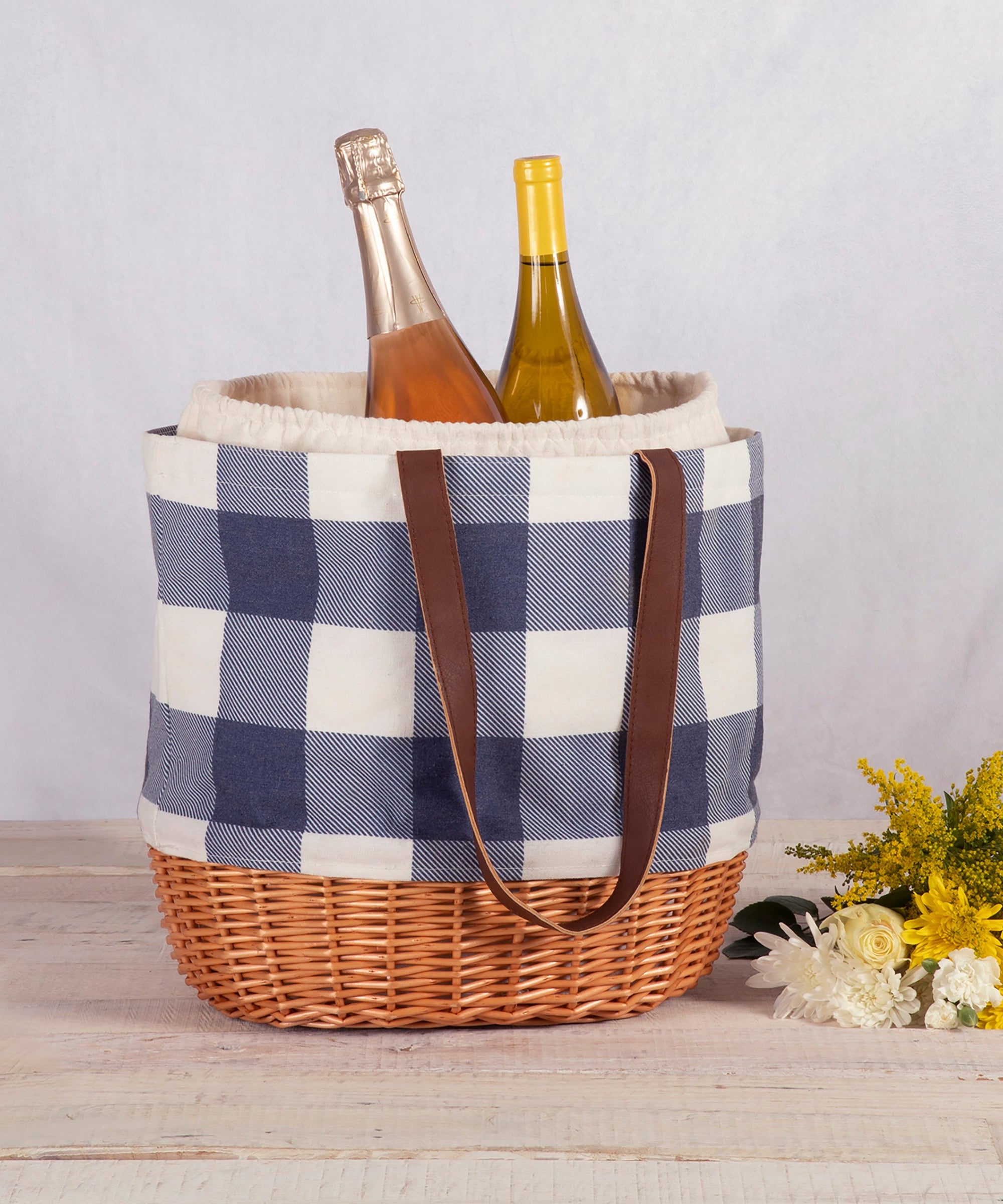 Coronado Canvas and Willow Basket Tote