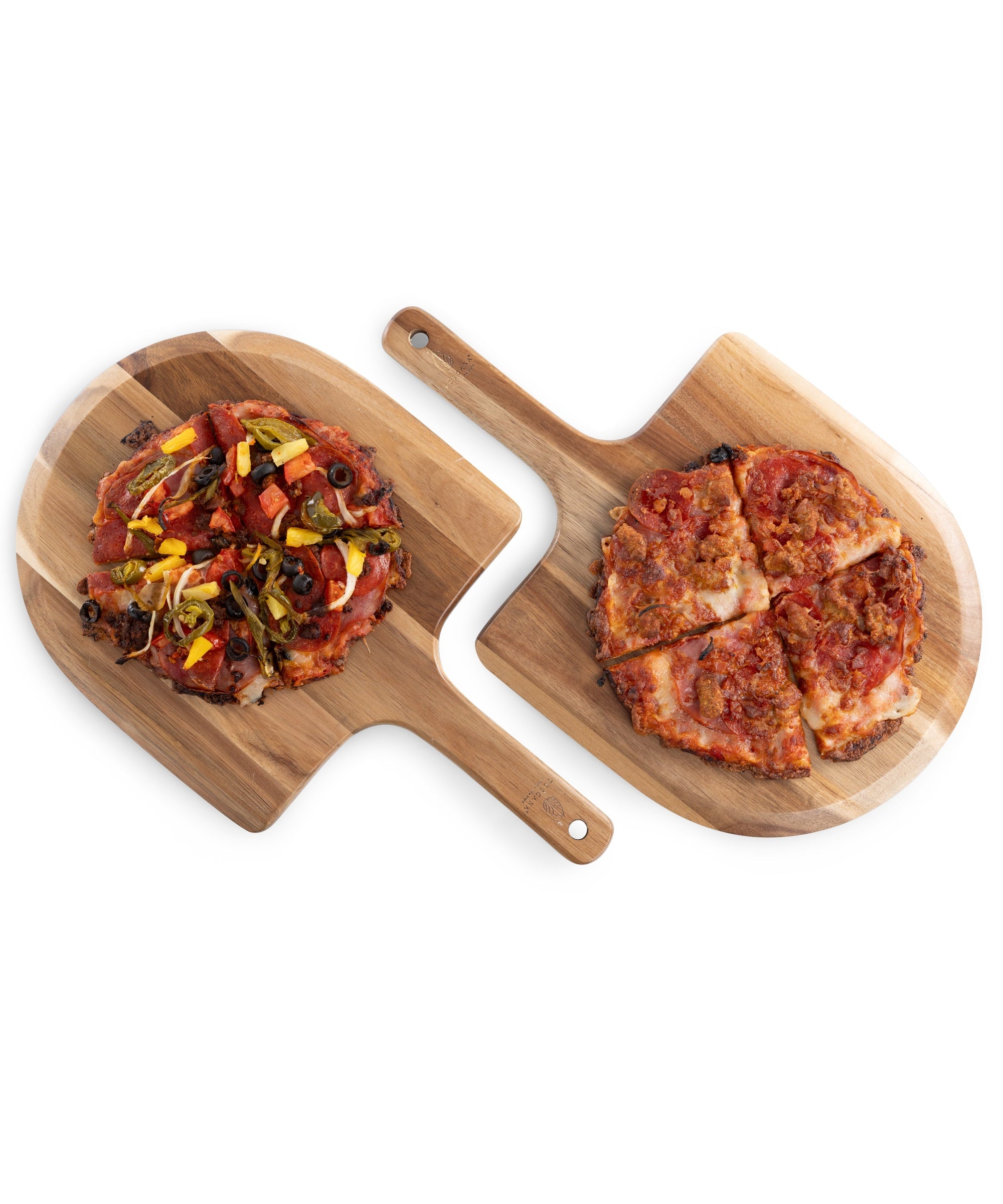 Acacia Personal Pizza Peel Serving Board Paddle Set of 2