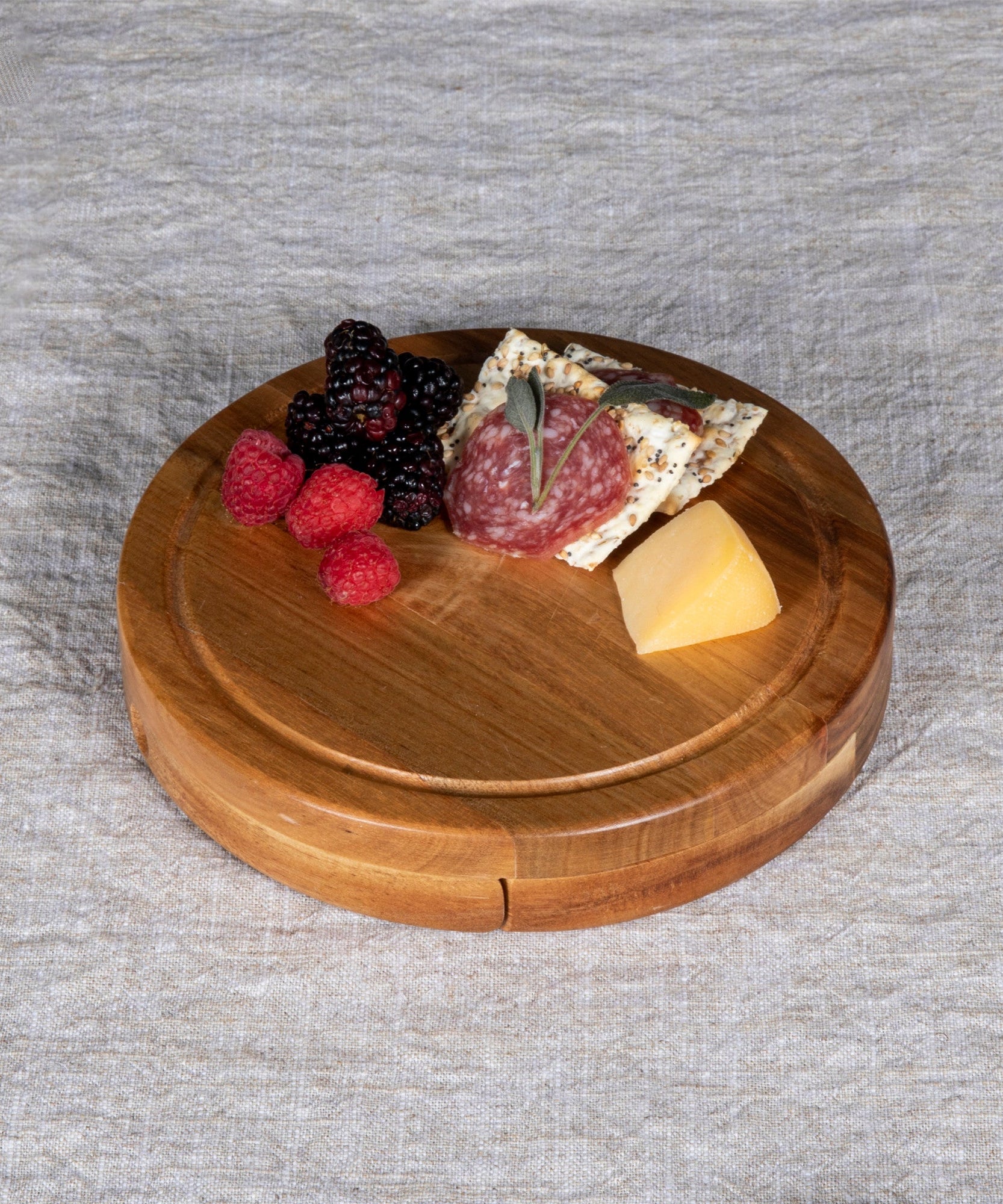 Acacia Brie Cheese Cutting Board & Tools Set