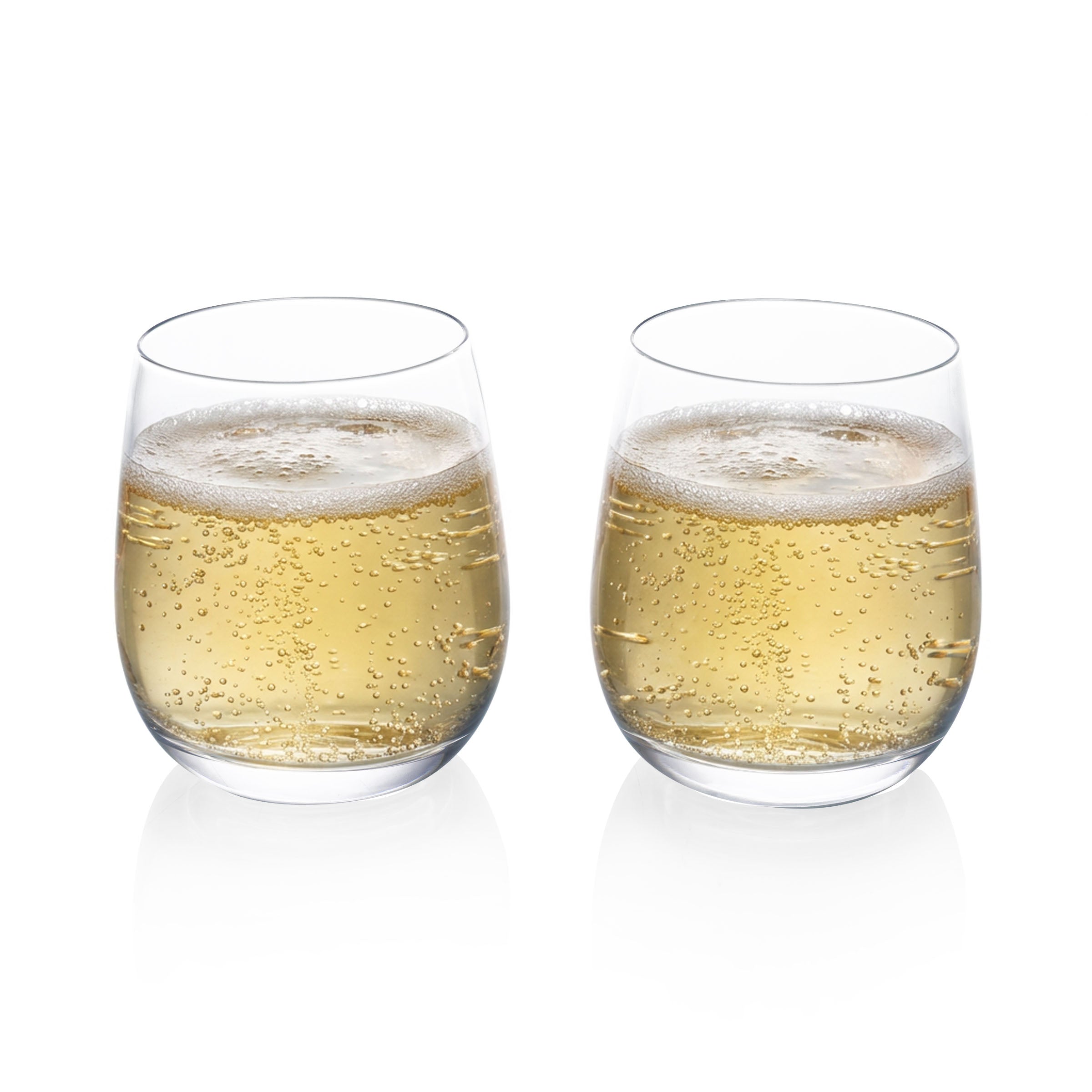 Set of 2 Stemless Wine Glasses