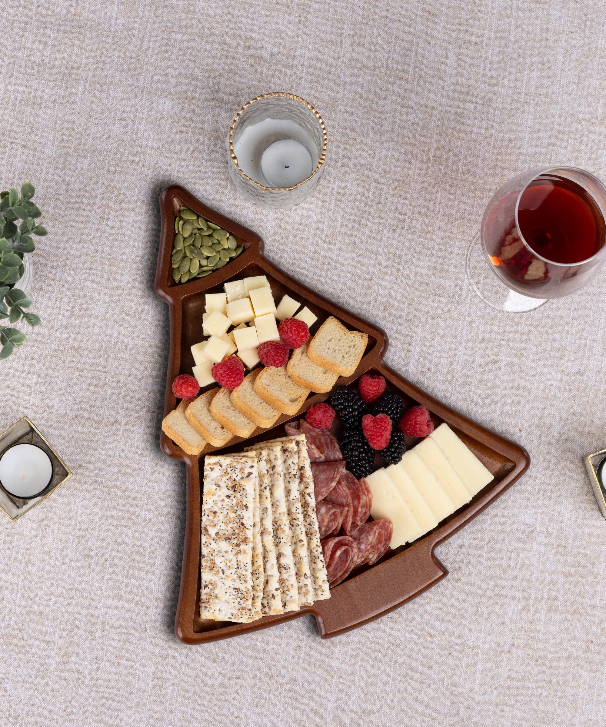 Christmas Tree Sectioned Serving Tray