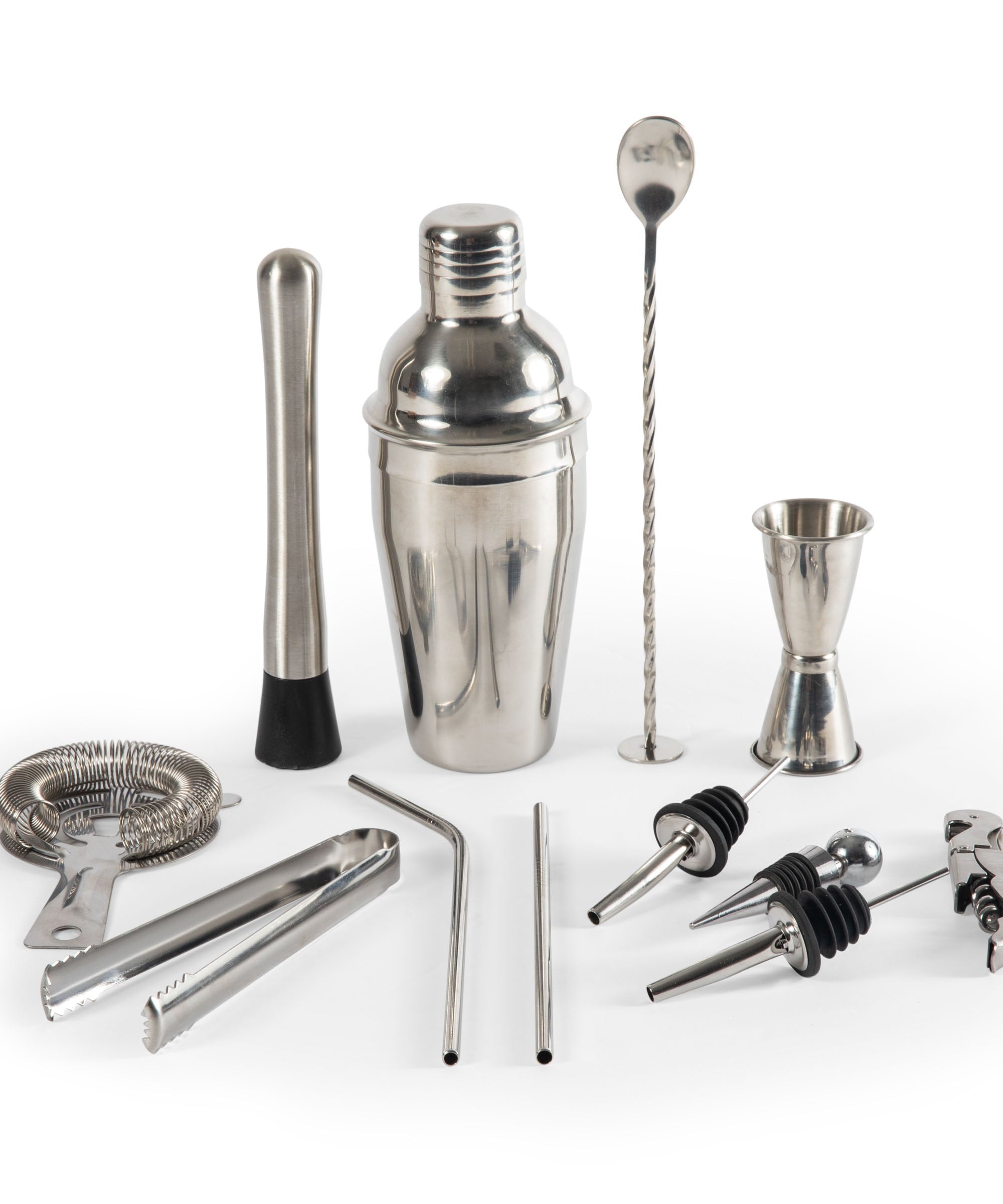 Lazy Susan Bar Tool Set (Bamboo & Stainless Steel)