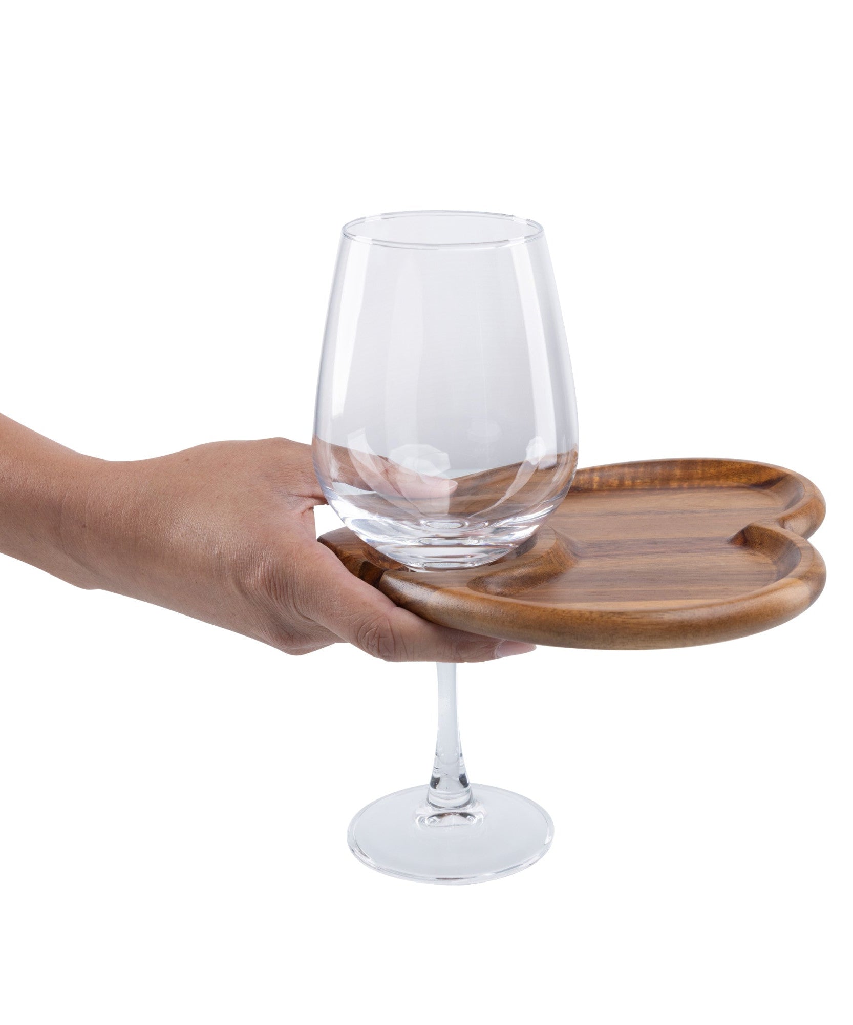 Heart Shaped Wine Appetizer Plate Set of 4
