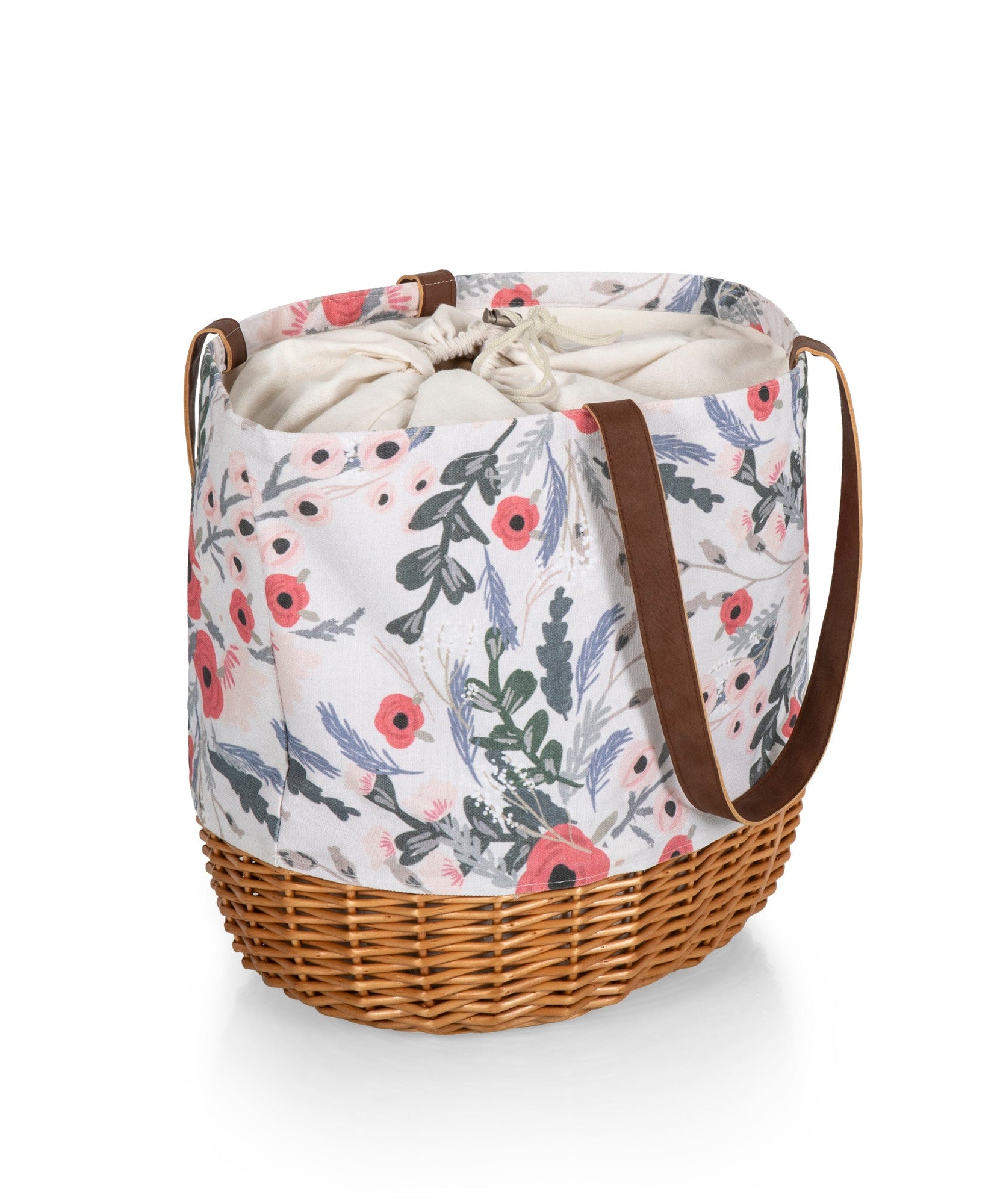 Coronado Canvas and Willow Basket Tote