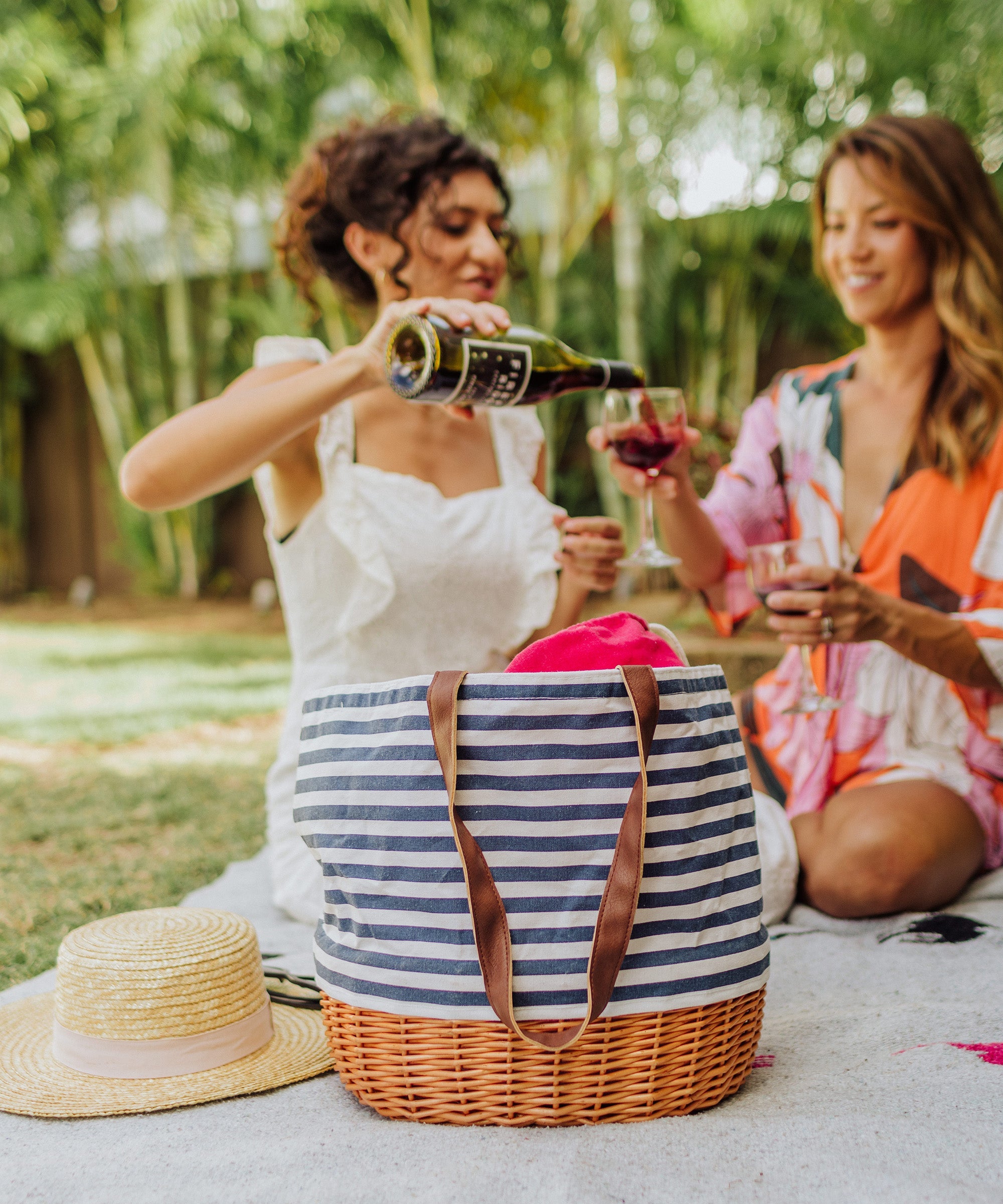 Coronado Canvas and Willow Basket Tote