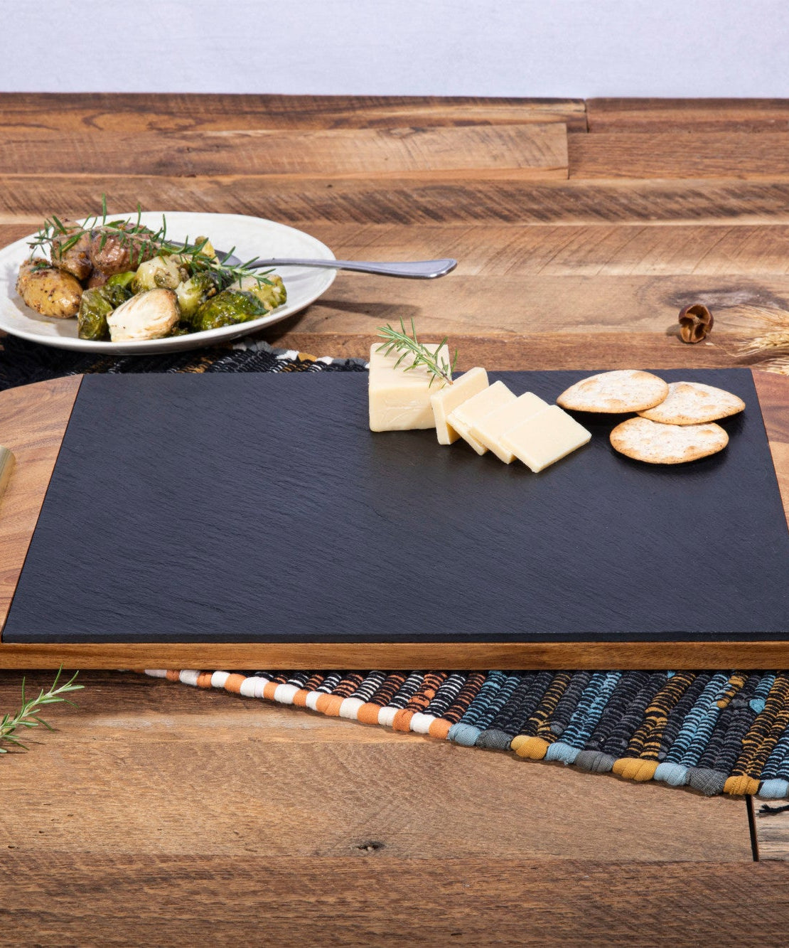 Covina Acacia and Slate Serving Tray