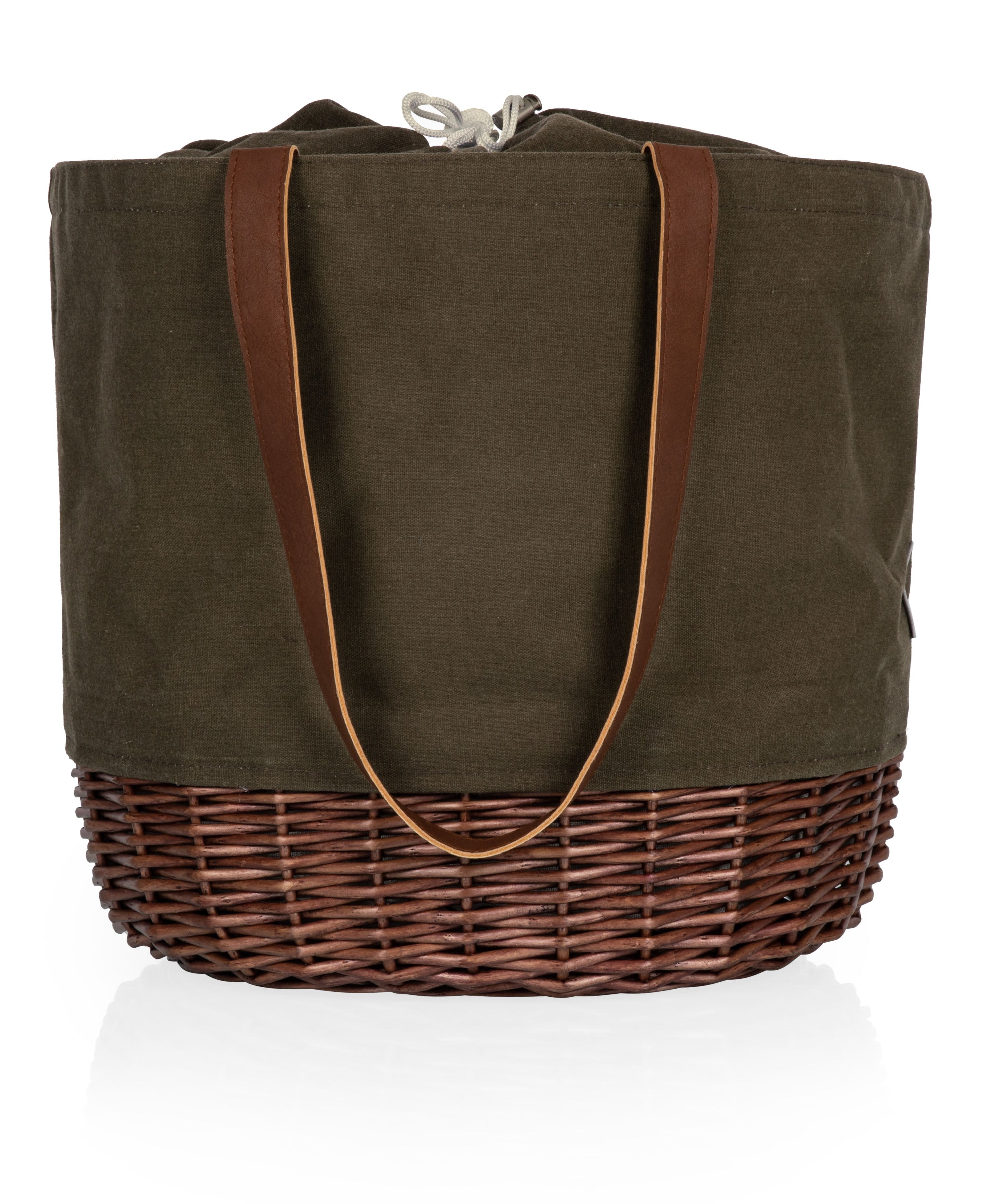 Coronado Canvas and Willow Basket Tote