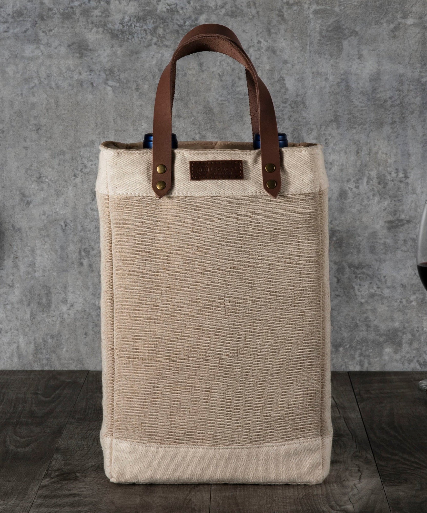 Pinot Jute 2 Bottle Insulated Wine Bag