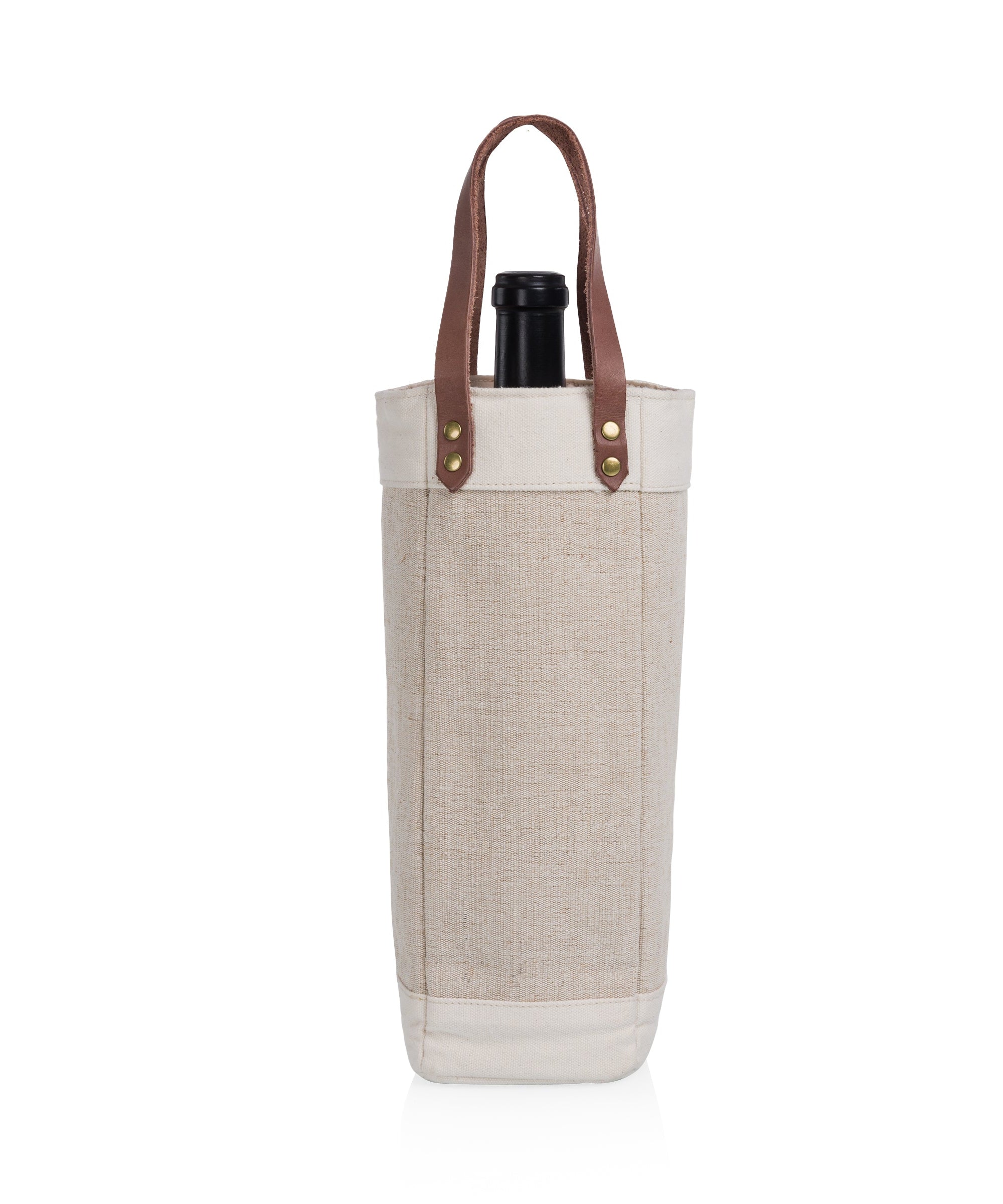 Pinot Jute Single Bottle Insulated Wine Bag
