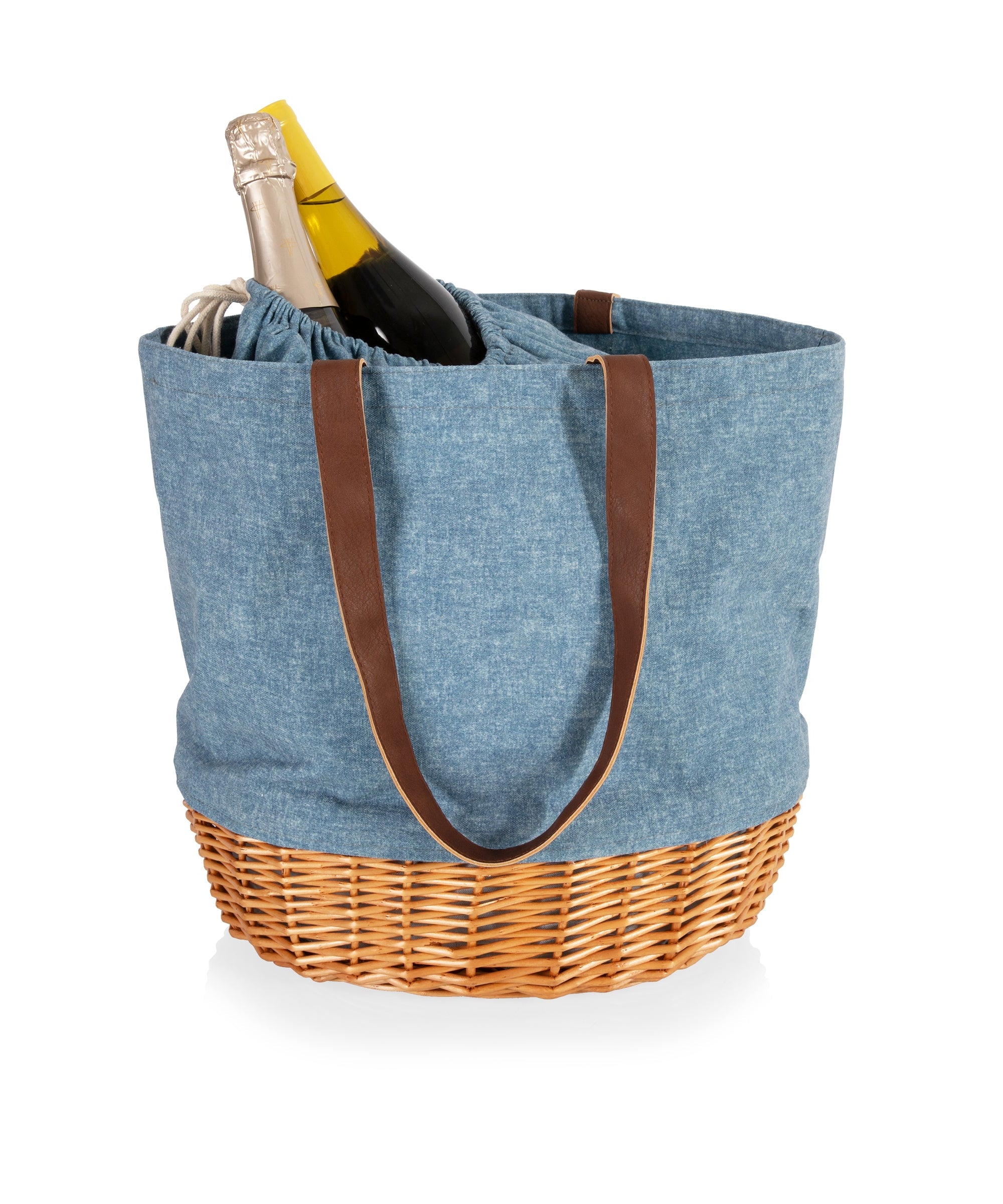 Coronado Canvas and Willow Basket Tote