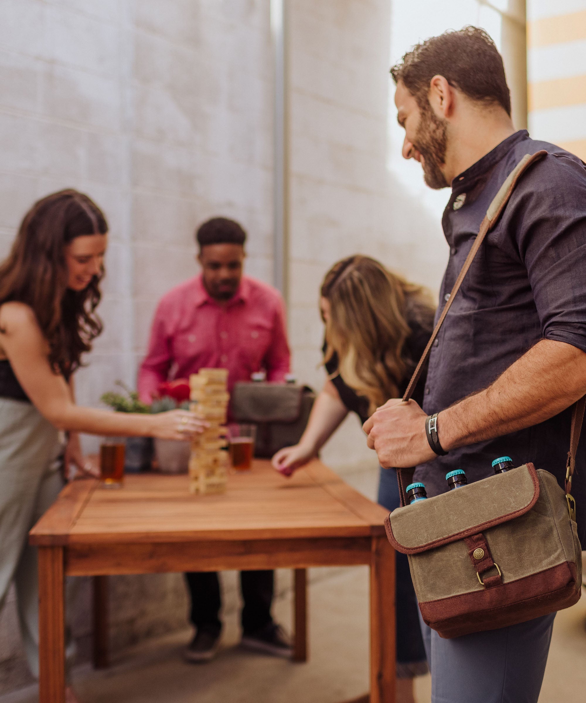 Beer Caddy Cooler Tote with Opener