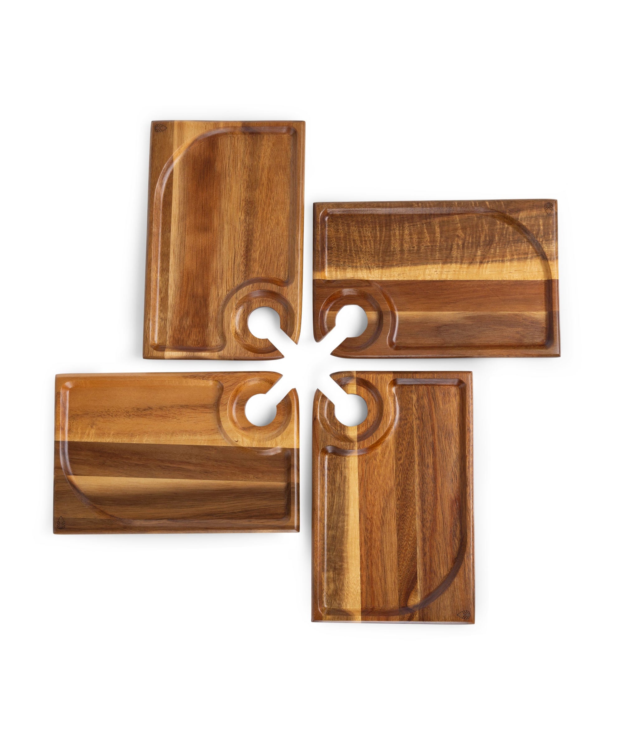 Rectangle Wine Appetizer Plate Set of 4