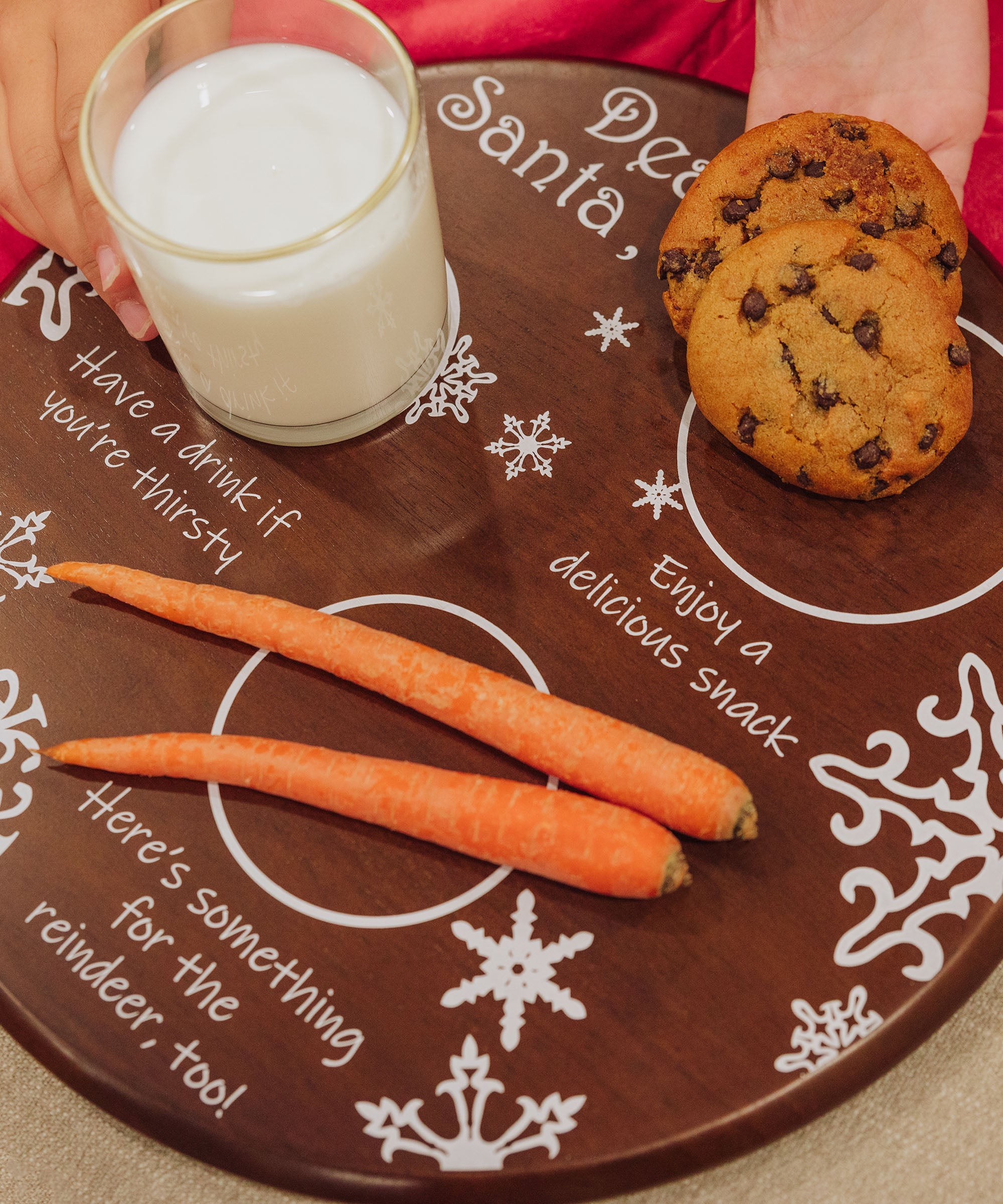 Dear Santa Milk & Cookies Serving Tray