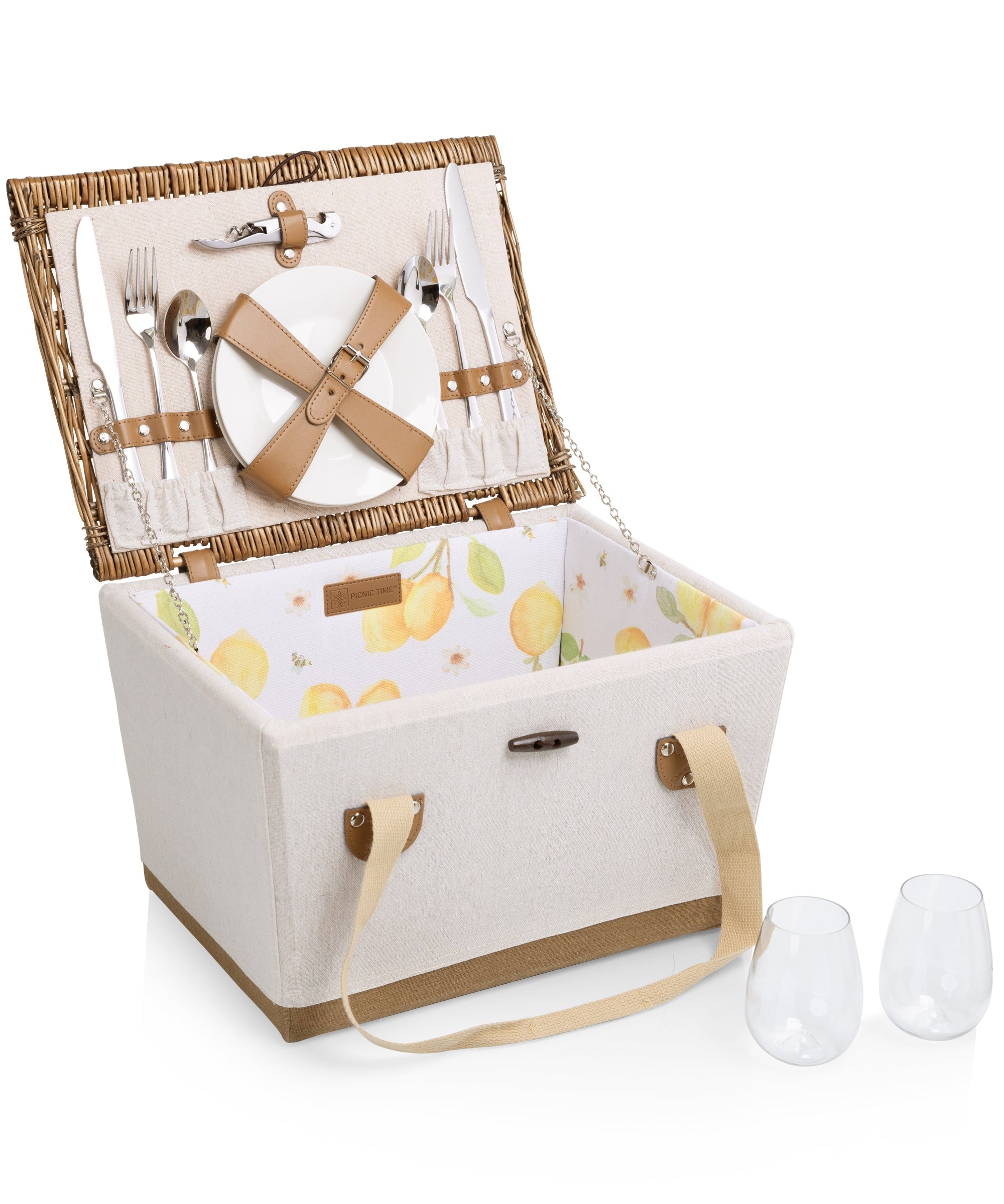 Lemongrove Picnic Basket for 2 - Bees & Lemons