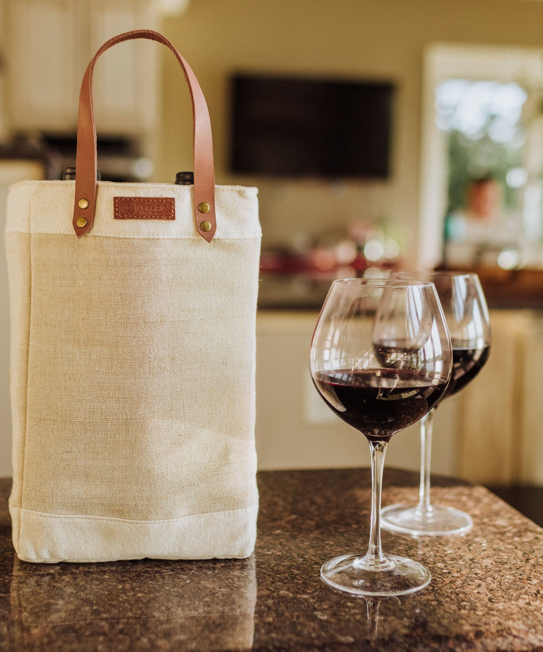 Pinot Jute 2 Bottle Insulated Wine Bag