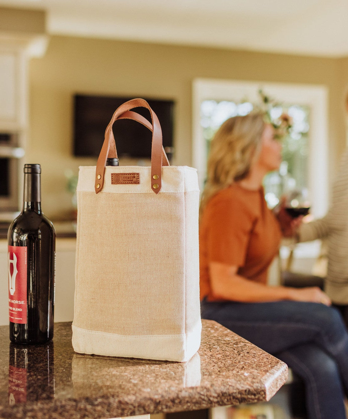 Pinot Jute 2 Bottle Insulated Wine Bag