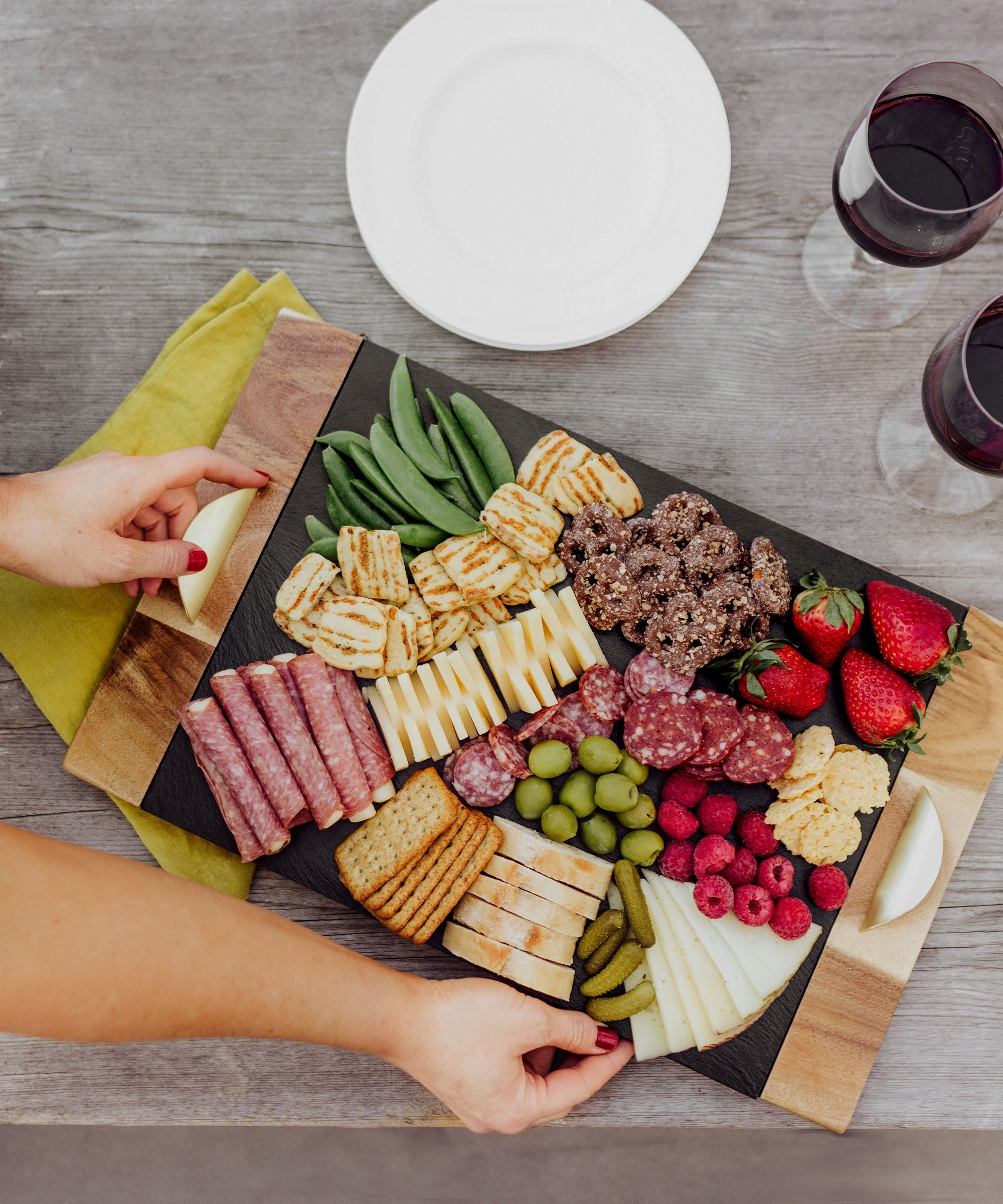 Covina Acacia and Slate Serving Tray