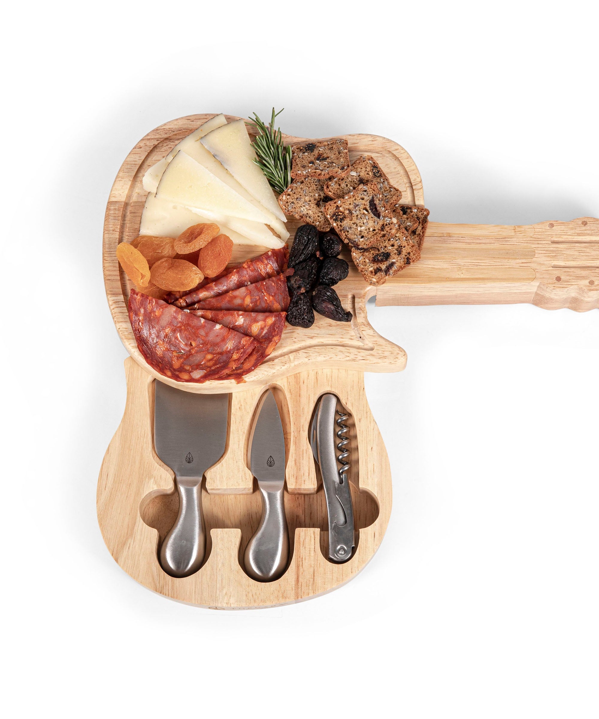 Guitar Cheese Cutting Board & Tools Set