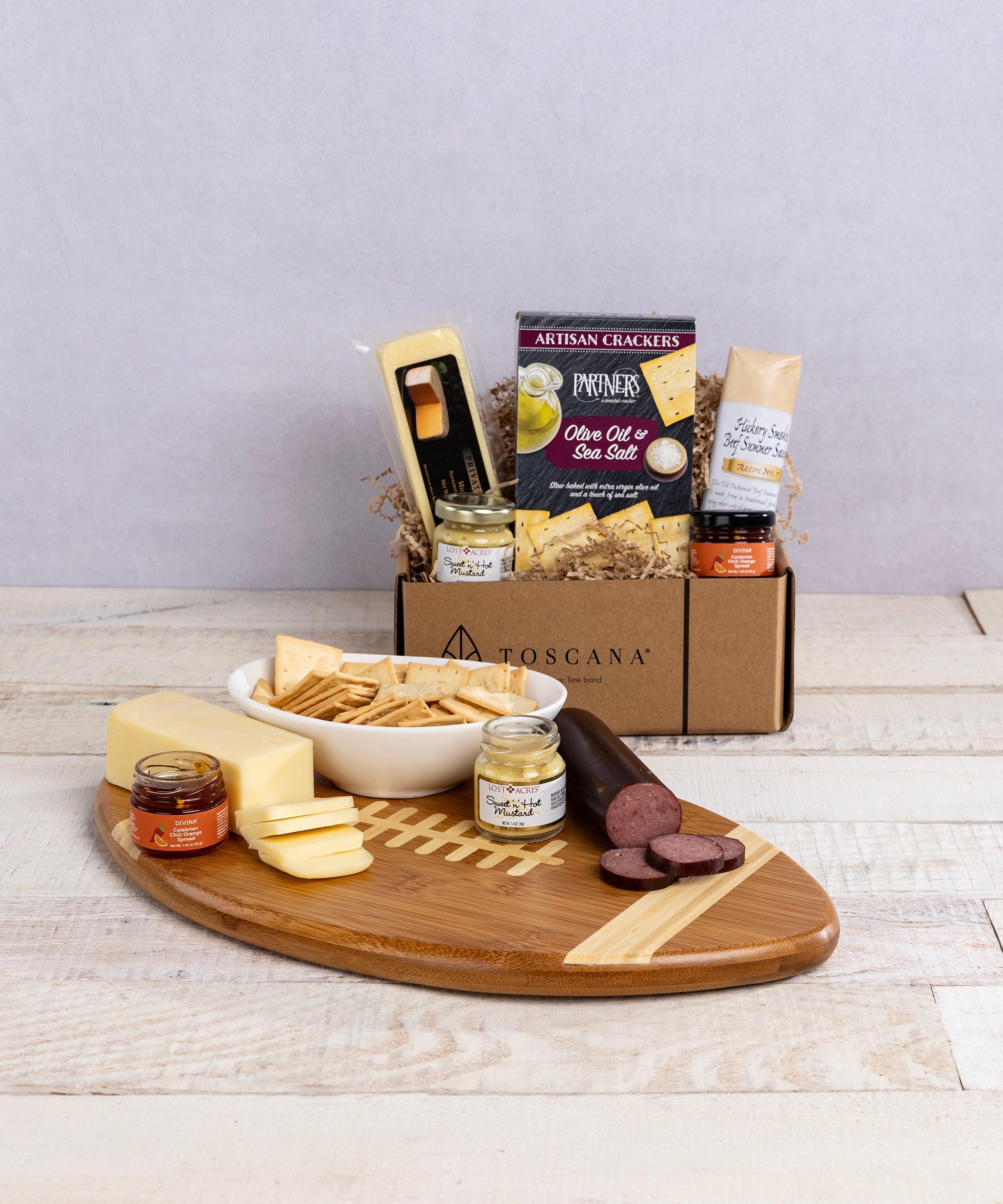 Touchdown! Cutting Board with Gourmet Gift Pack