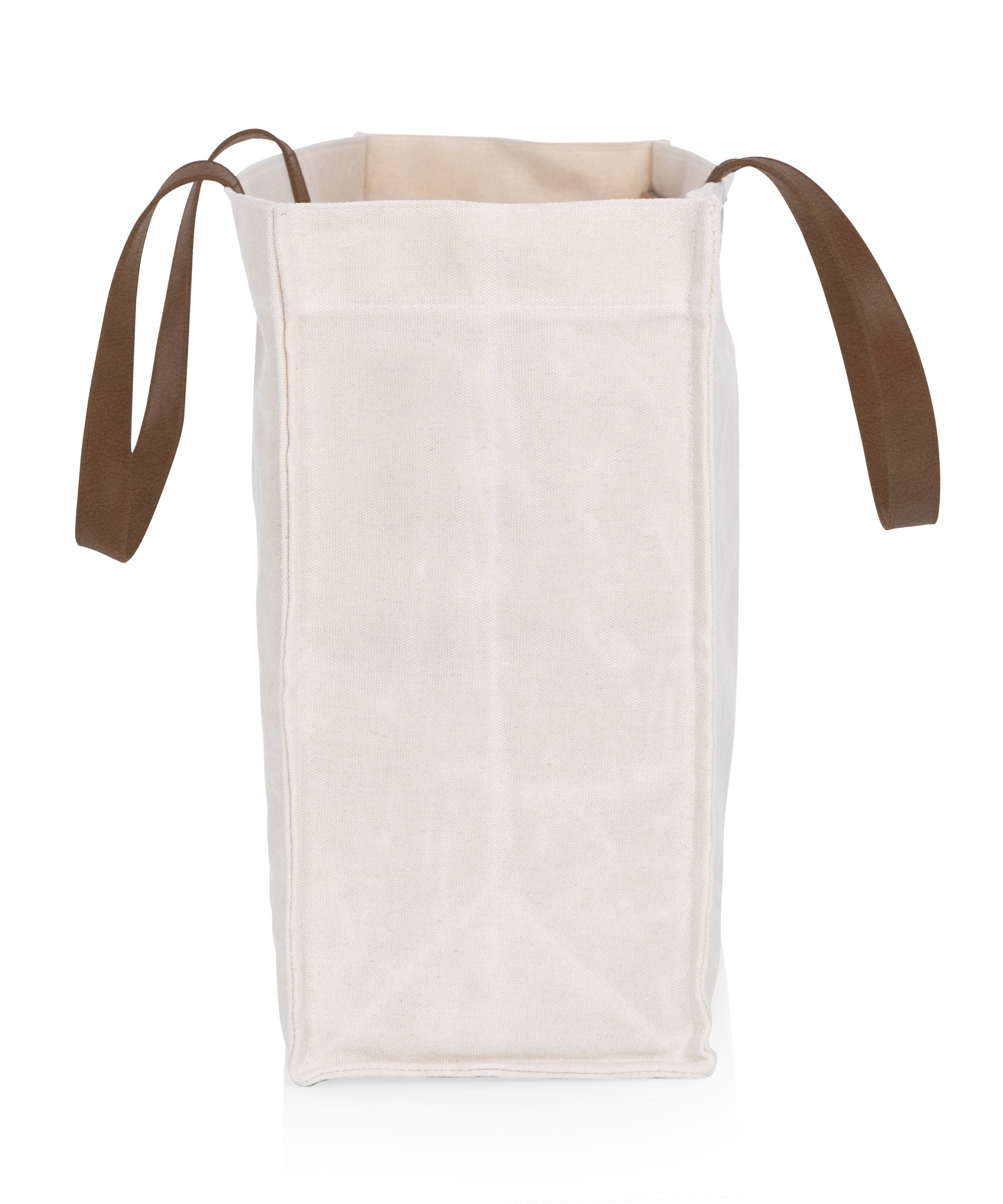 Market Waxed Canvas Tote with Leatherette Handles
