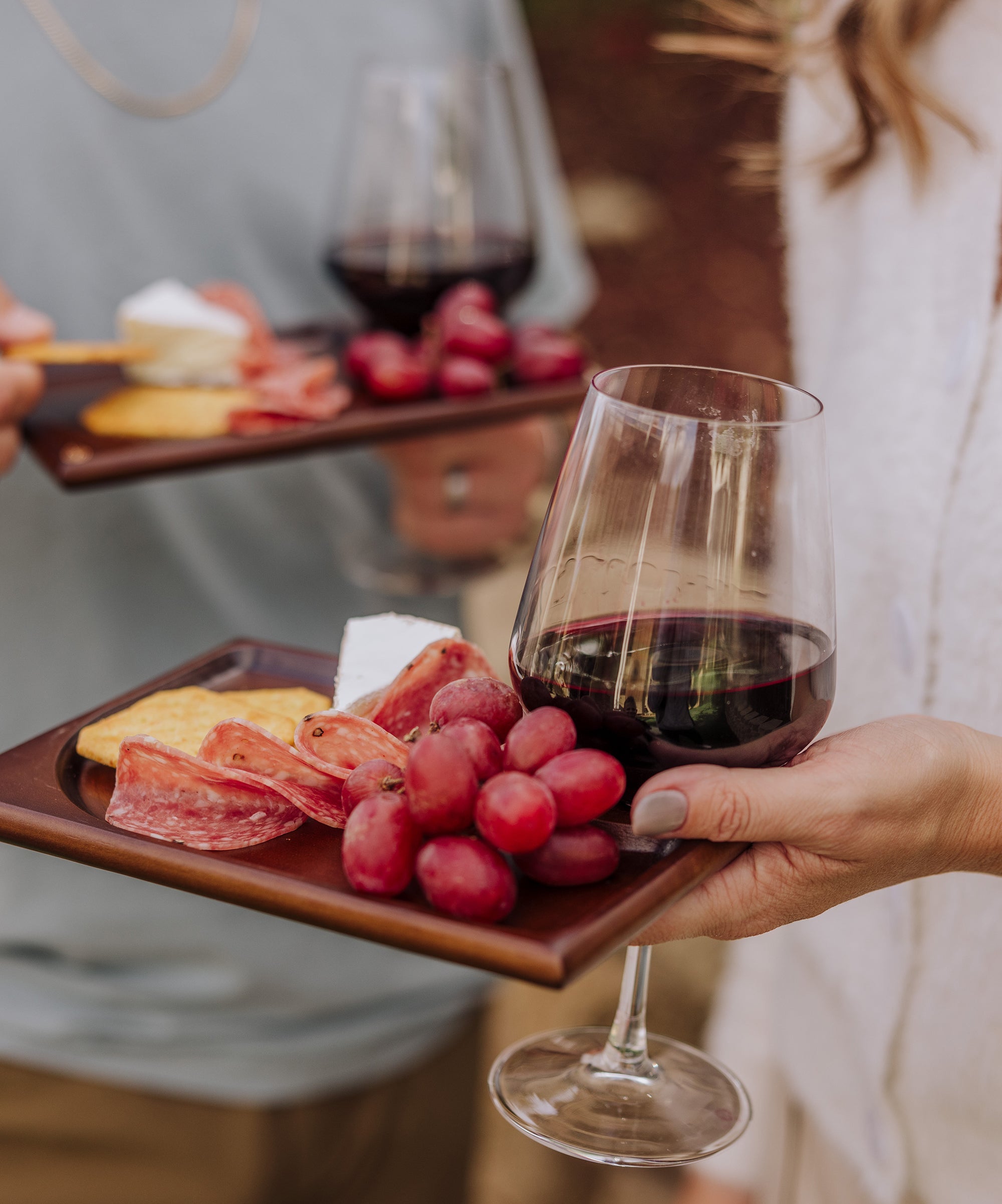 Rectangle Wine Appetizer Plate Set of 4